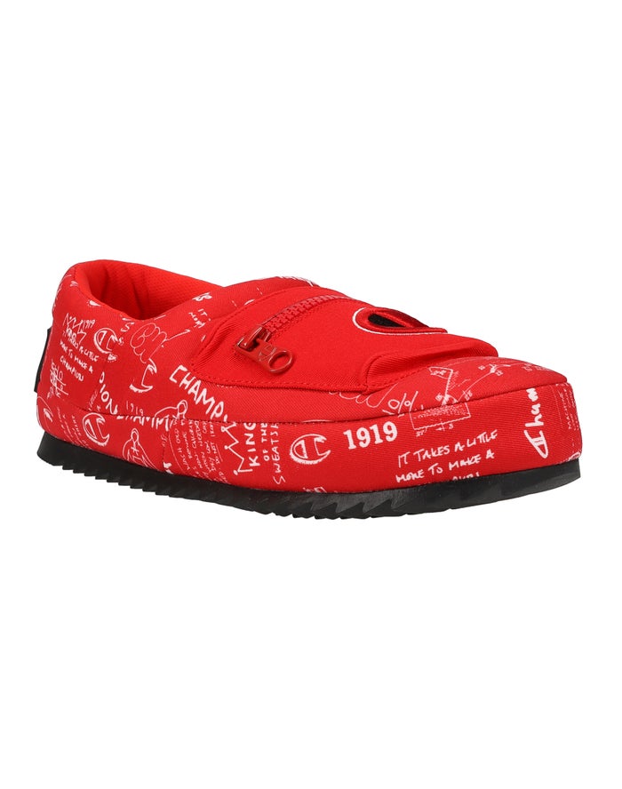 Champion Mens Slippers NZ - University Pack Doodle Red ( 7329-RYCPT )